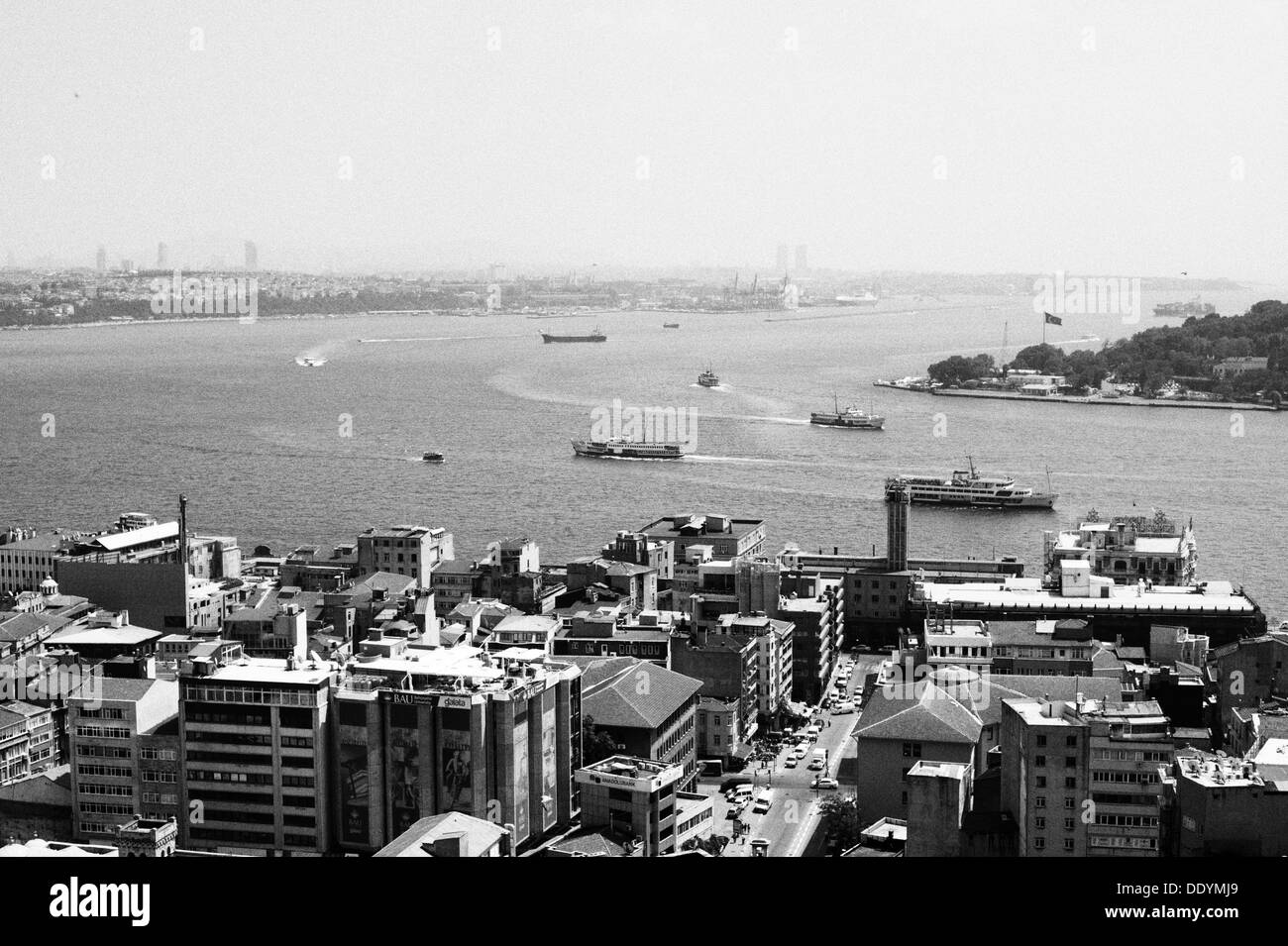 The Bosphorus River in Istanbul. Galata and the Golden Horn Area Stock