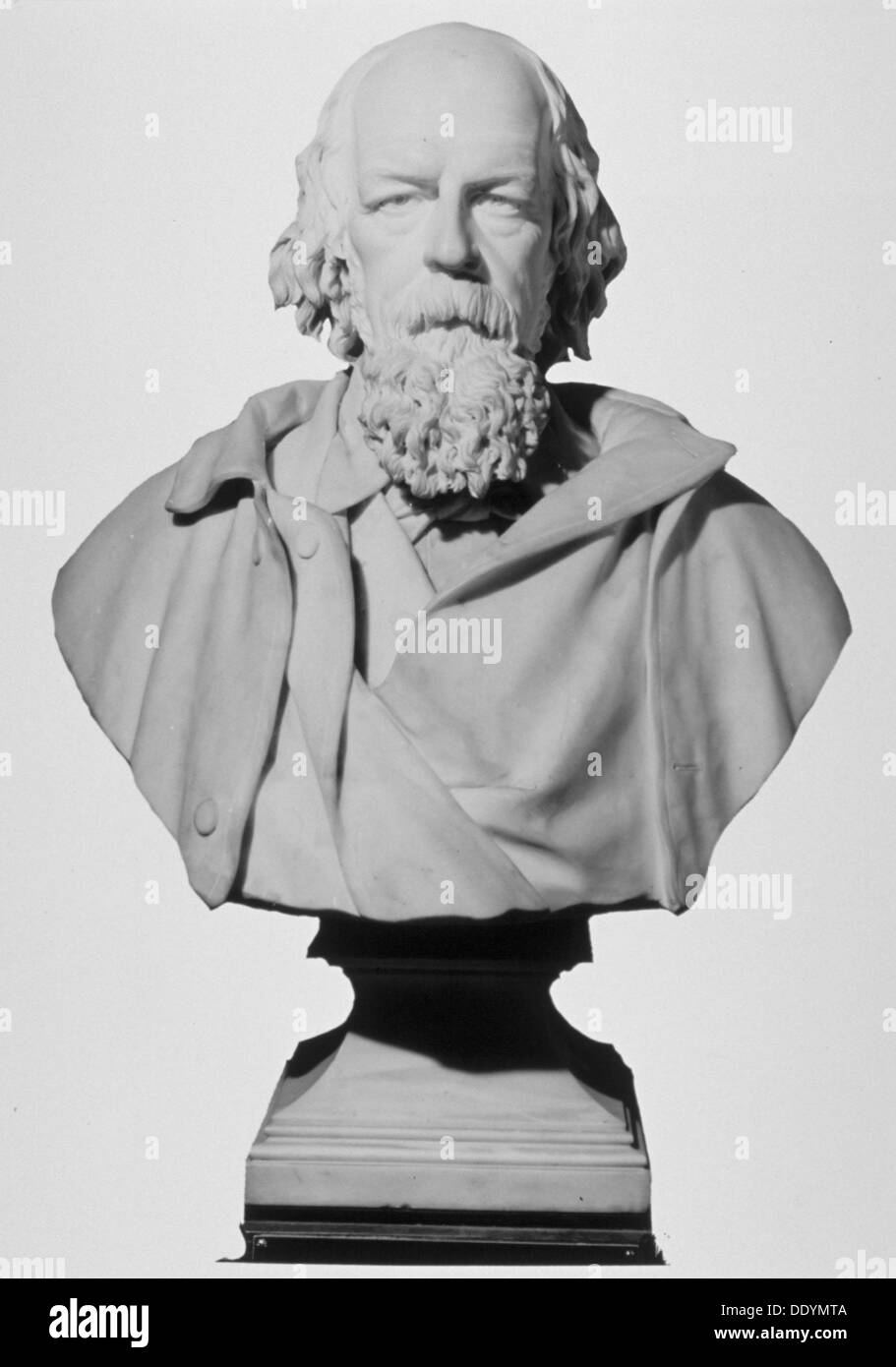 Portrait bust of Alfred, Lord Tennyson, English poet, 1896. Artist: Francis John Williamson Stock Photo