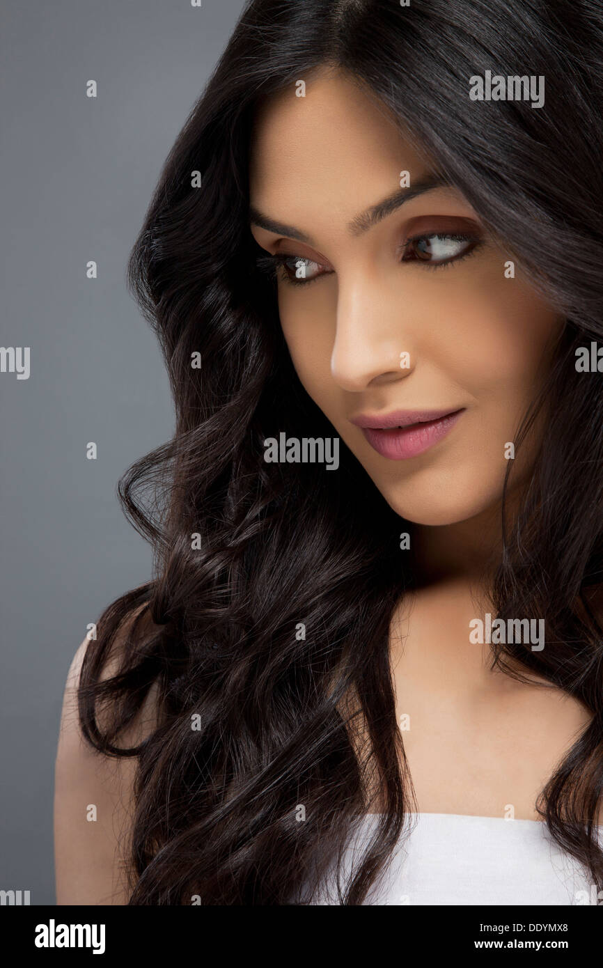 Beautiful female long hair hi-res stock photography and images - Alamy