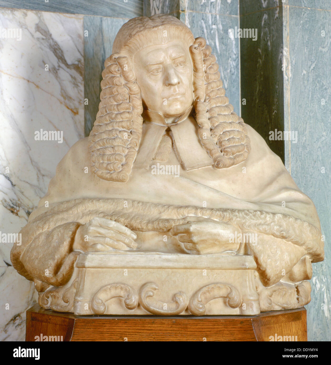 Portrait bust of Lord Brampton, British judge, c late 19th century. Artist: Joseph William Swynnerton Stock Photo