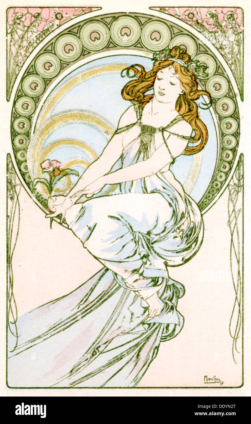'Painting', 1900. Artist: Alphonse Mucha Stock Photo