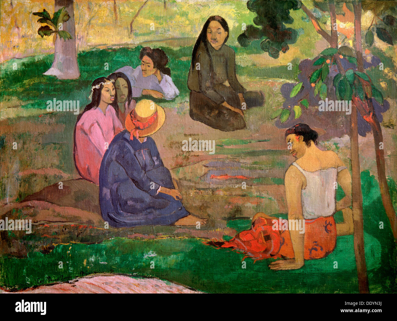 'Les Parau Parau (Conversation)', 1891. Artist: Paul Gauguin Stock Photo