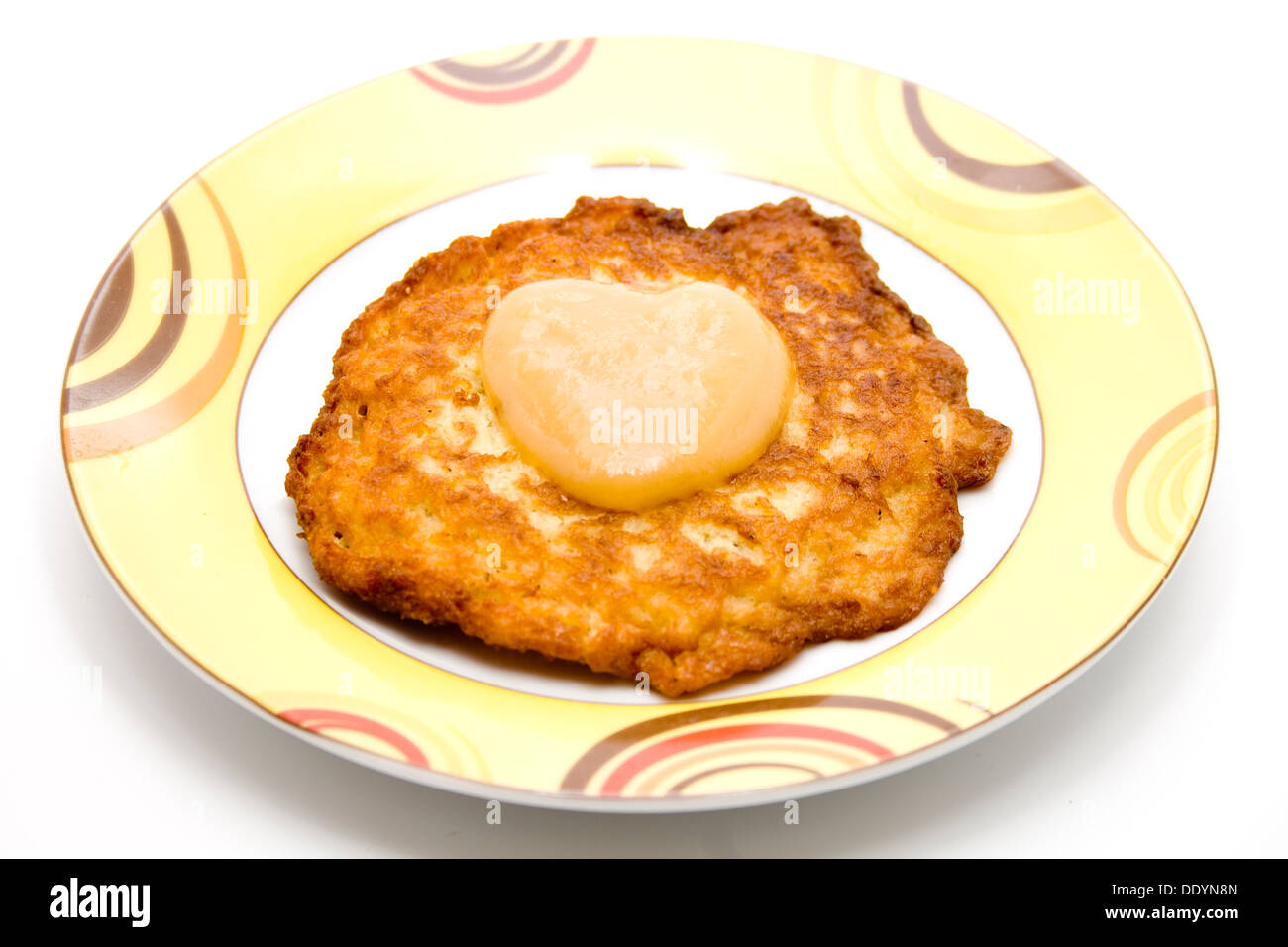 Potato pancakes with applesauce Stock Photo Alamy