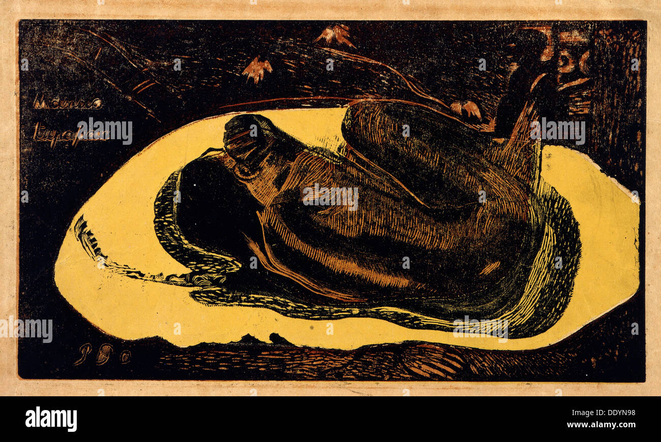 'Manao Tupapau (Spirit of the Dead Watching)', 1893-1894.  Artist: Paul Gauguin Stock Photo