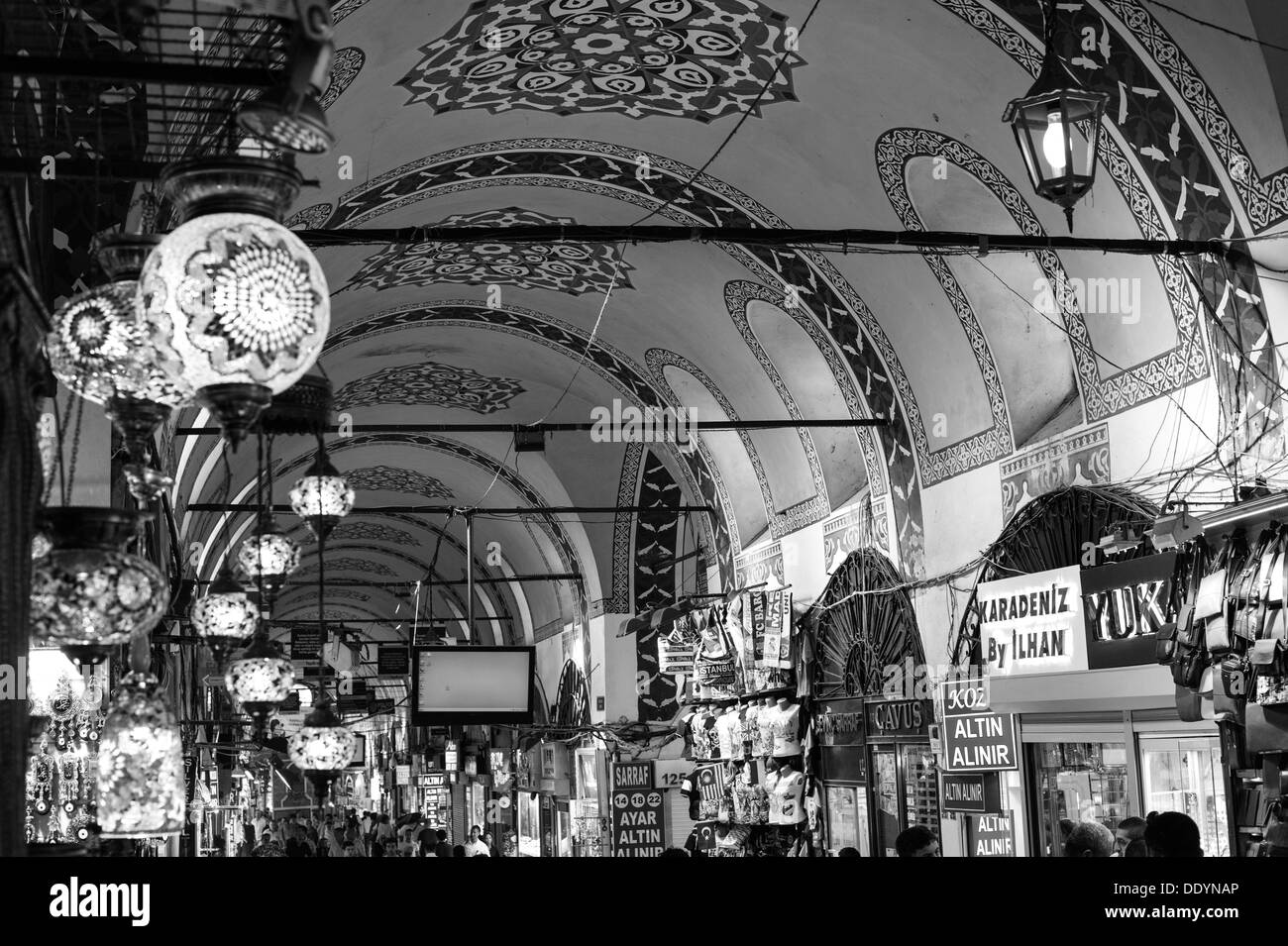 Inside the Grand Bazaar Istanbul. Stock Photo