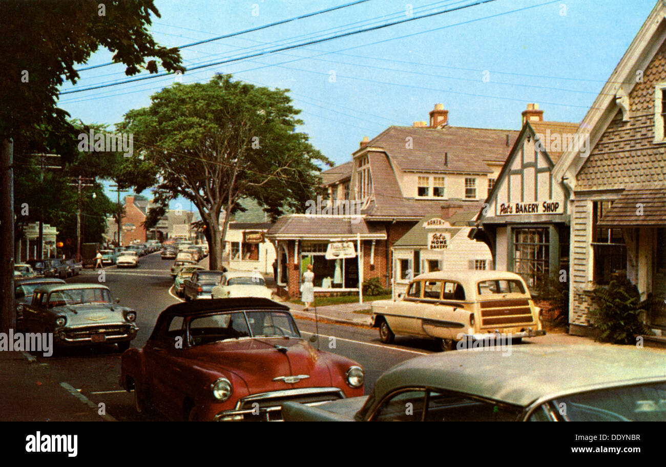 Main Street, Chatham, Cape Cod, Massachusetts, USA, 1959. Artist: Unknown Stock Photo