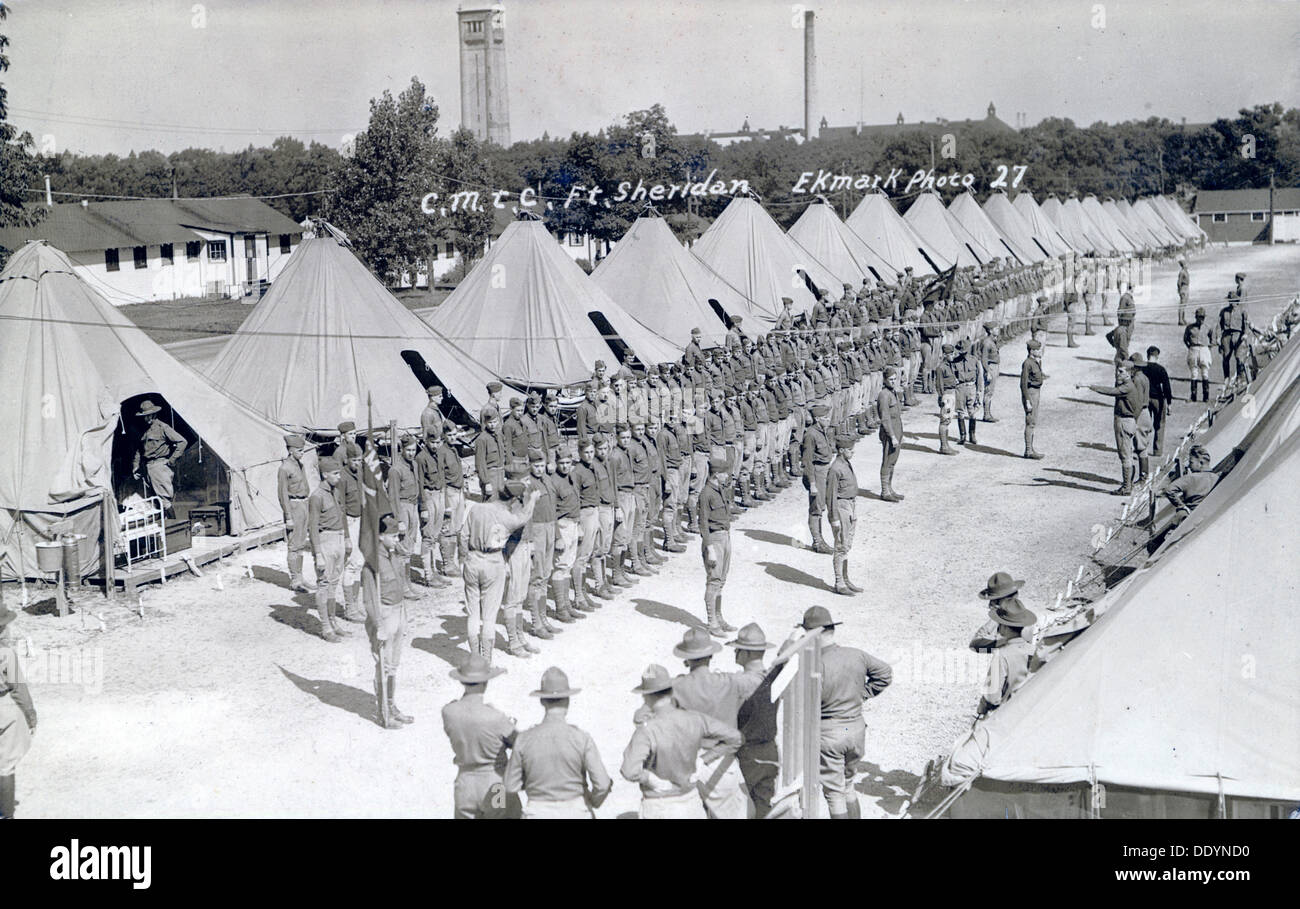 Soldiers at Fort Sheridan, Illinois, USA, 1940. Artist Ekmark Photo