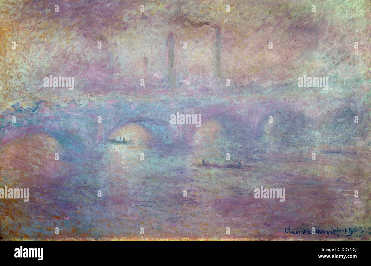 The Waterloo Bridge, Fog Effect', 1903. Artist: Claude Monet Stock Photo