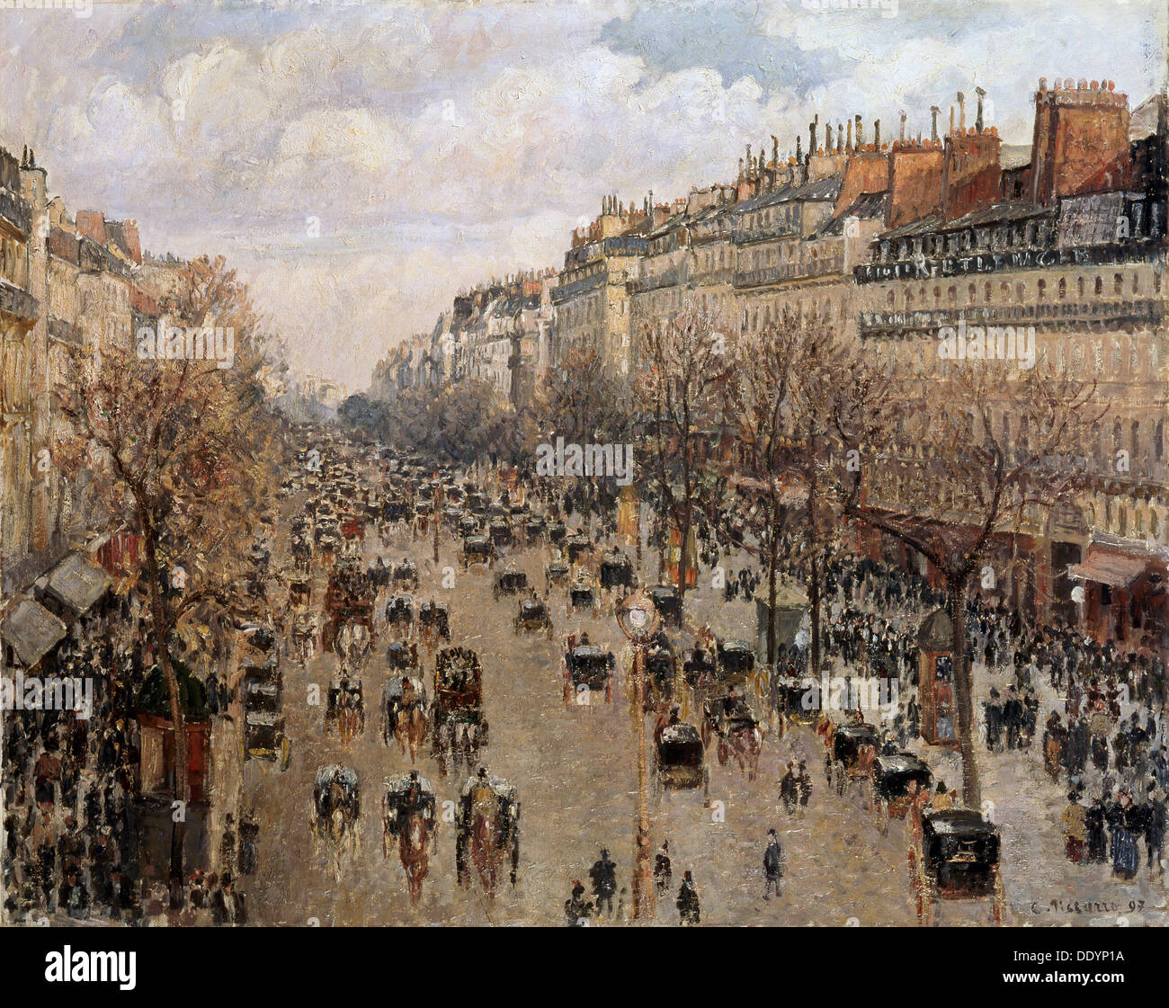 'Boulevard Montmartre in Paris', 1897. Artist: Camille Pissarro Stock Photo