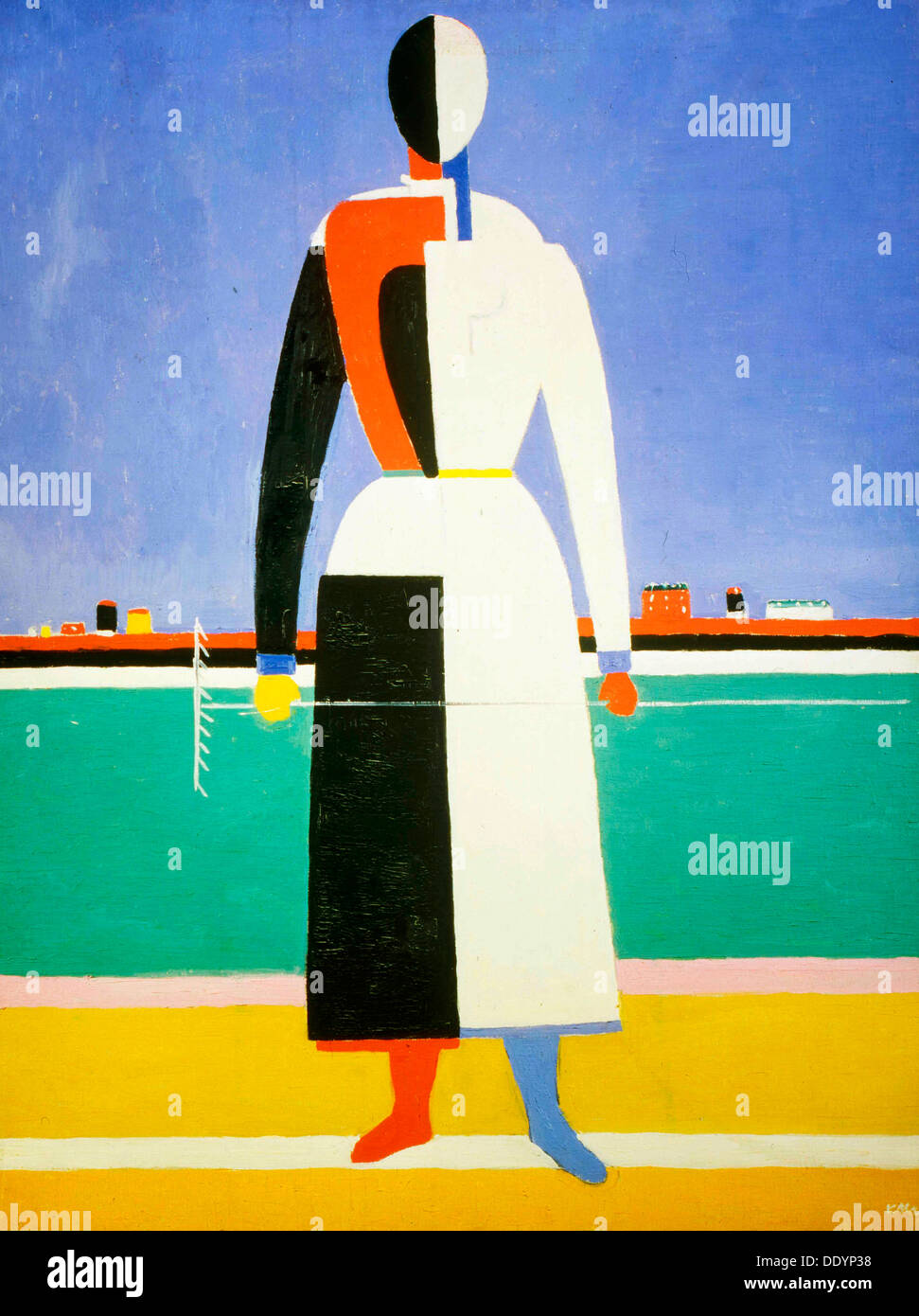 Woman With A Rake 'Woman with a Rake', 1928-1932. Artist: Kazimir Malevich Stock Photo ...