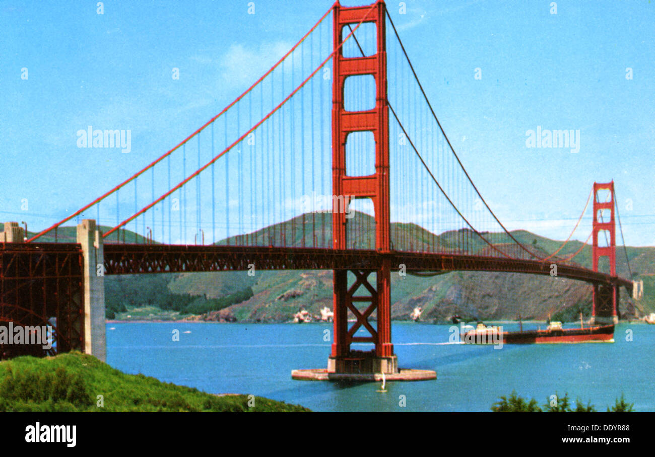 San Francisco's Golden Gate Bridge, California, USA, 1957. Artist: Unknown Stock Photo