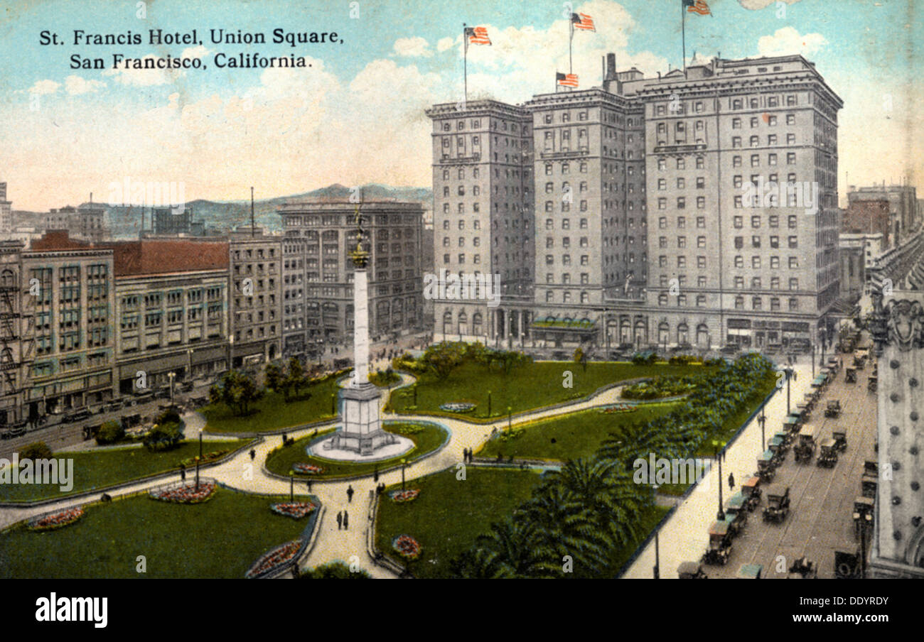 St Francis Hotel, Union Square, San Francisco, California, USA, 1922 Stock Photo 60232759 Alamy