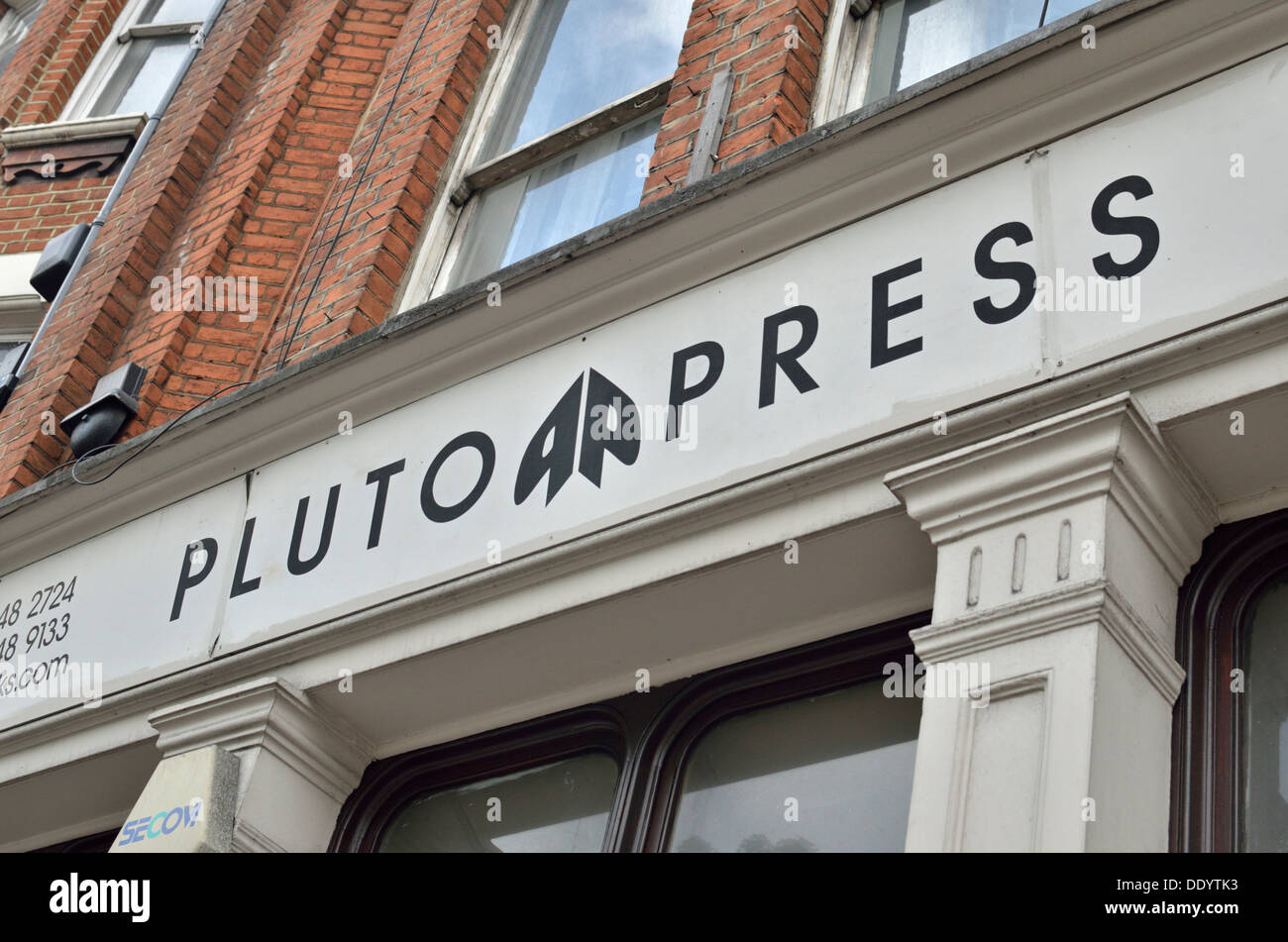 Pluto Press publisher office in Highgate, London, UK. Stock Photo