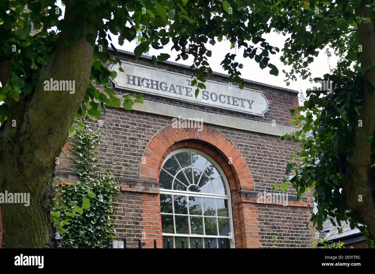 The Highgate Society, Highgate Village, London, UK Stock Photo Alamy