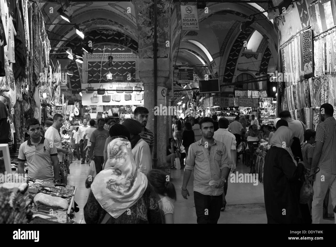 Inside the Grand Bazaar in Istanbul Turkey Stock Photo
