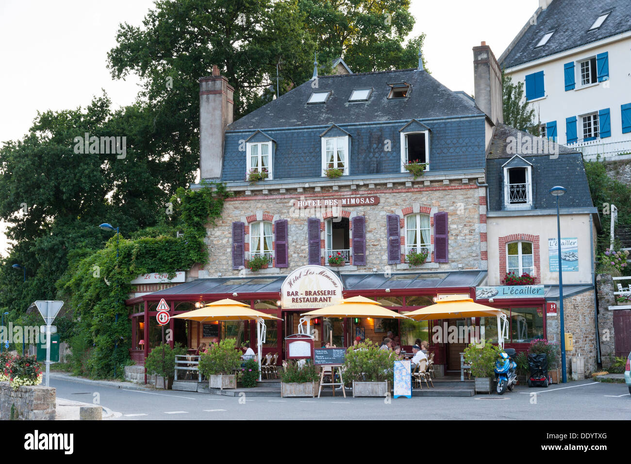 Hotel des Mimosas Pont Aven Brittany France Stock Photo
