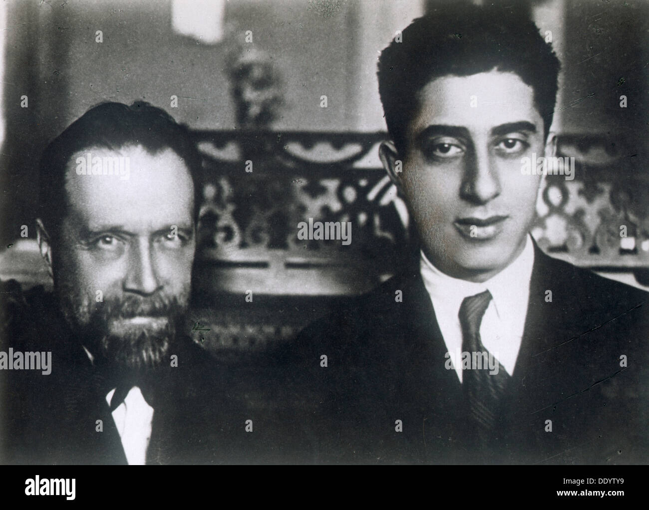 Composers Nikolai Myaskovsky and Aram Khachaturian, 1933. Artist: Unknown Stock Photo