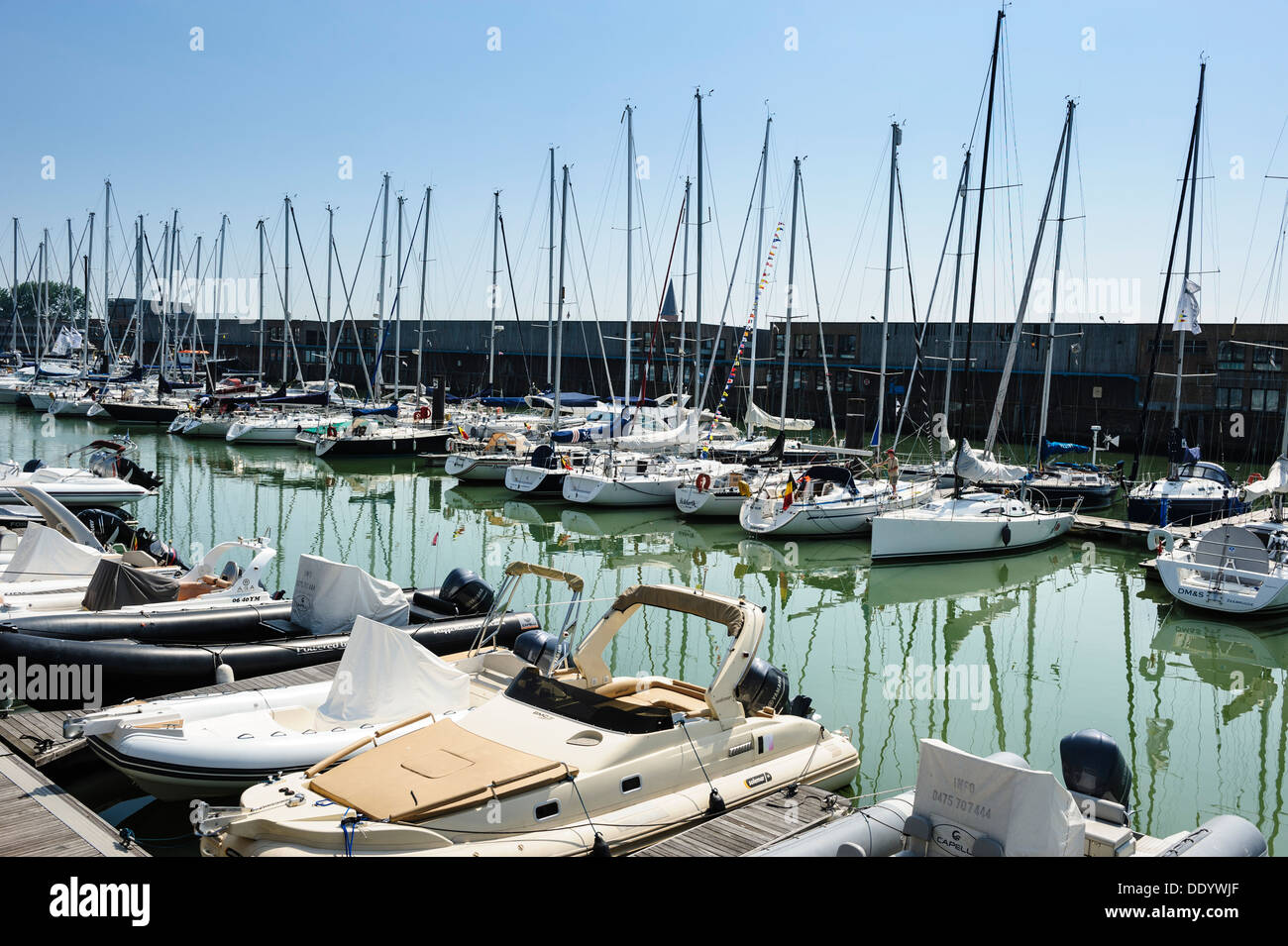 The marina at Zeebrugge, Belgium Stock Photo