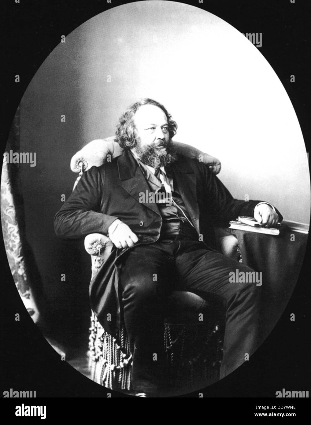 Mikhail Bakunin, Russian revolutionary and theorist of anarchism, 1863. Artist: Sergei Levitsky Stock Photo
