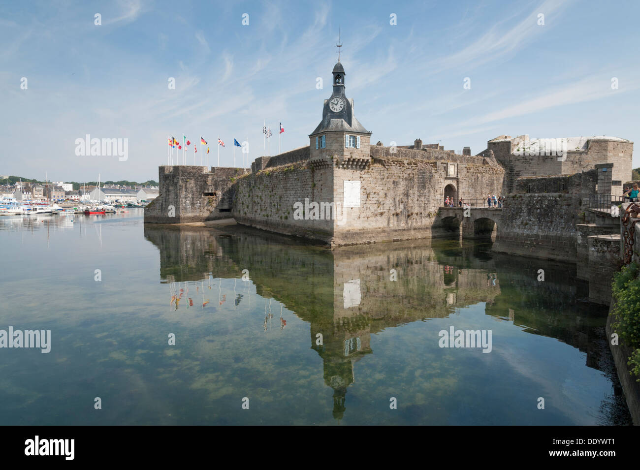 The Harbour And Port At Concarneau Brittany France Showing The Building