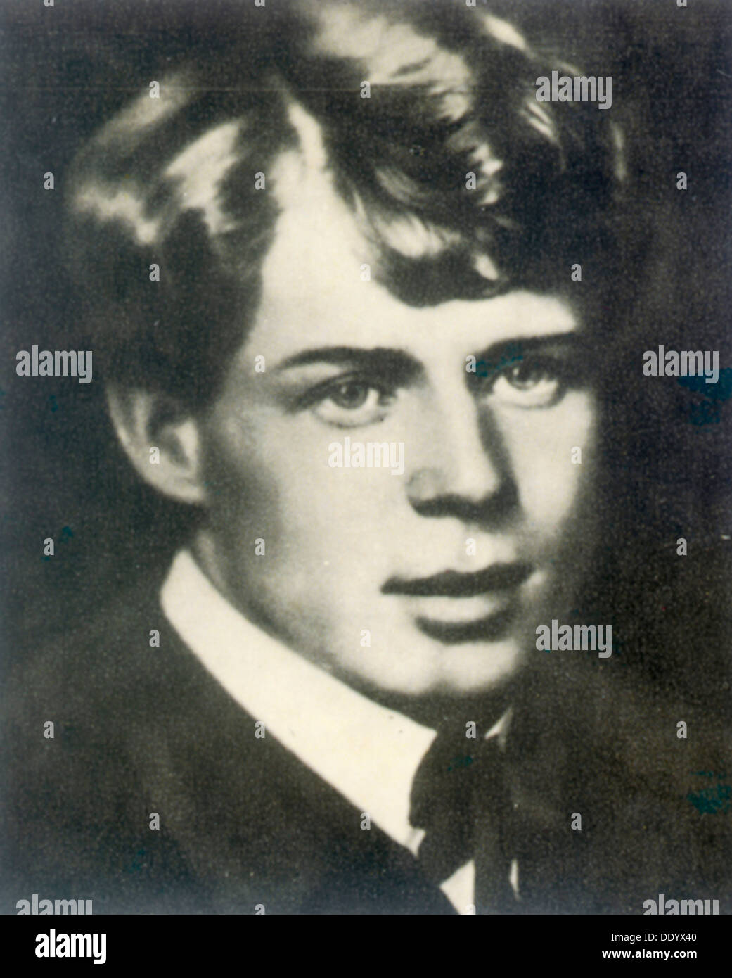 Sergei Yesenin, Russian poet, 1910s. Artist: Unknown Stock Photo