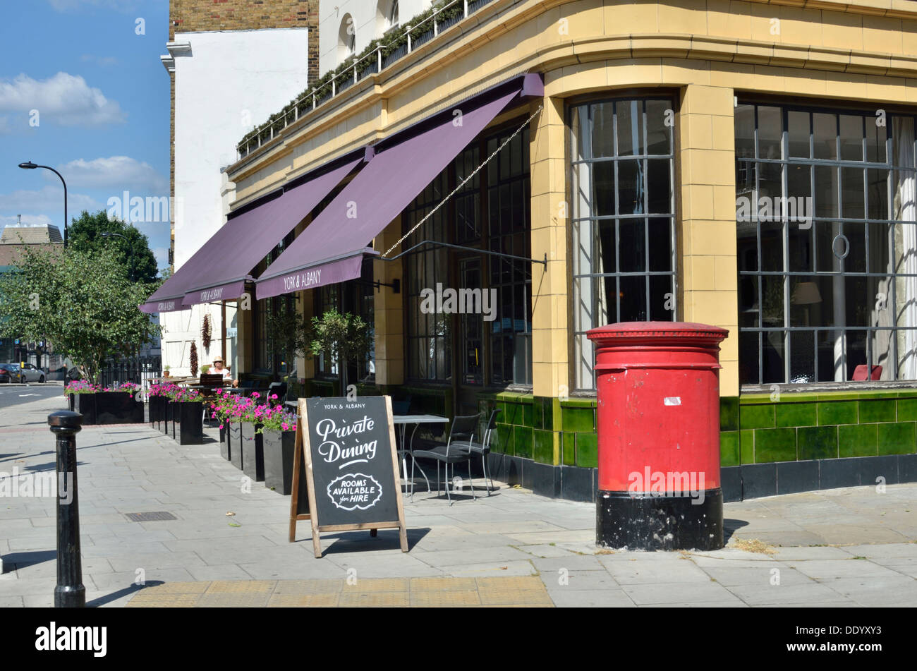 York and Albany Gordon Ramsay restaurant in Camden Town, London, UK. Stock Photo