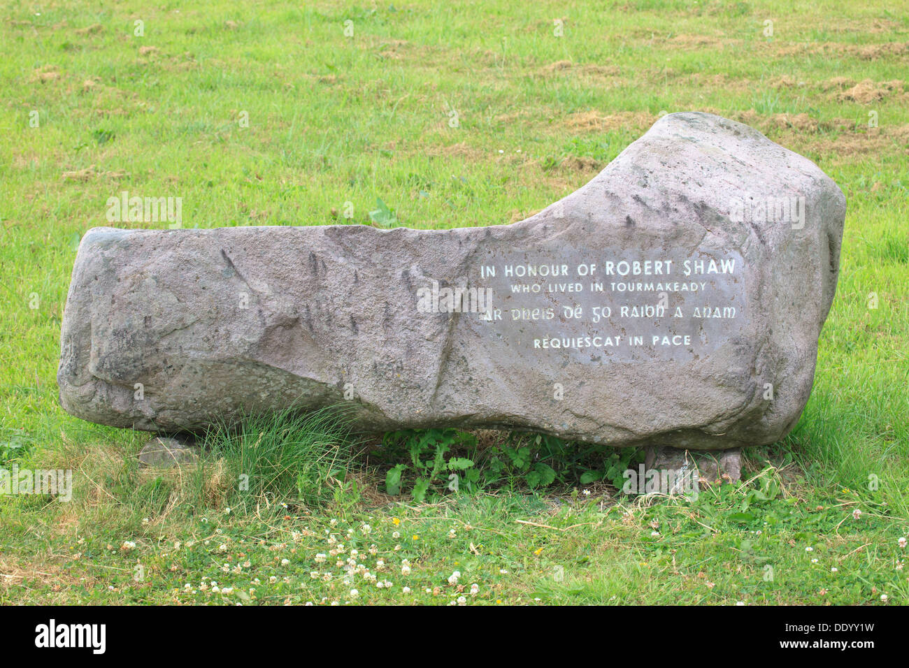 Monument to British actor Robert Shaw at the exact spot where he died