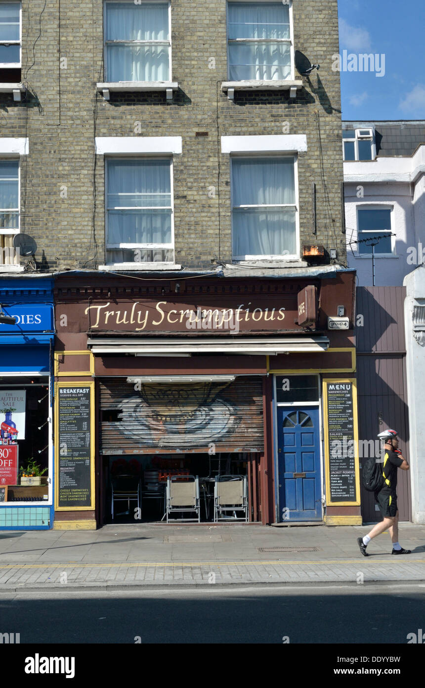 Truly Scrumptious Cafe in Chalk Farm, London, UK Stock Photo