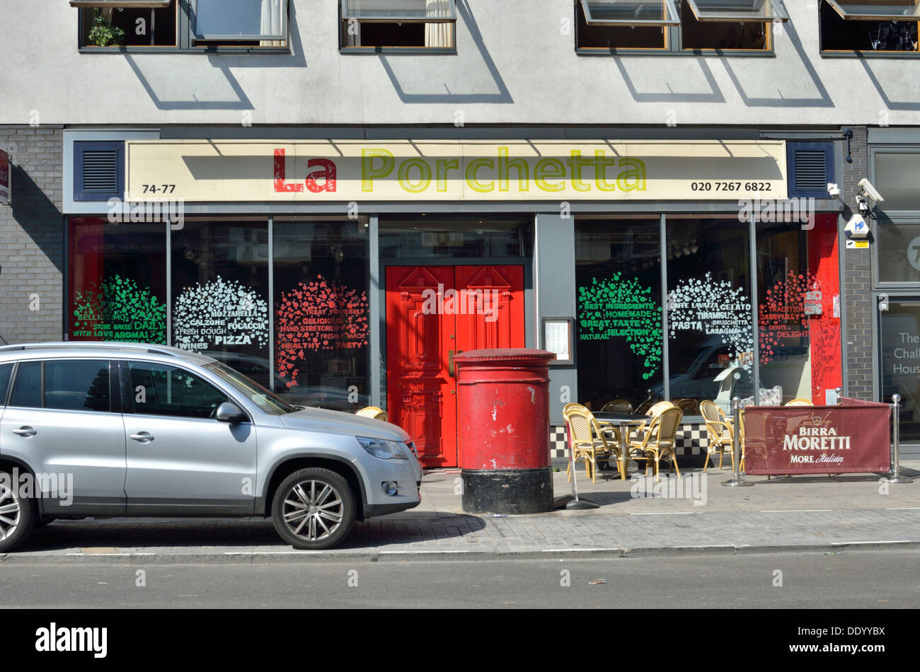 La Porchetta pizza restaurant in Chalk Farm, London, UK Stock Photo Alamy