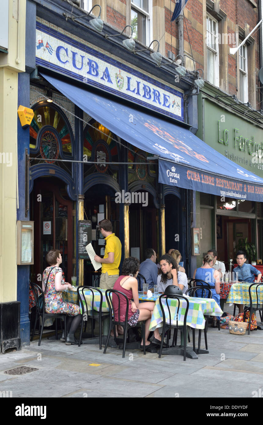 Cuba Libre bar restaurant in Angel, Islington, London, UK. Stock Photo