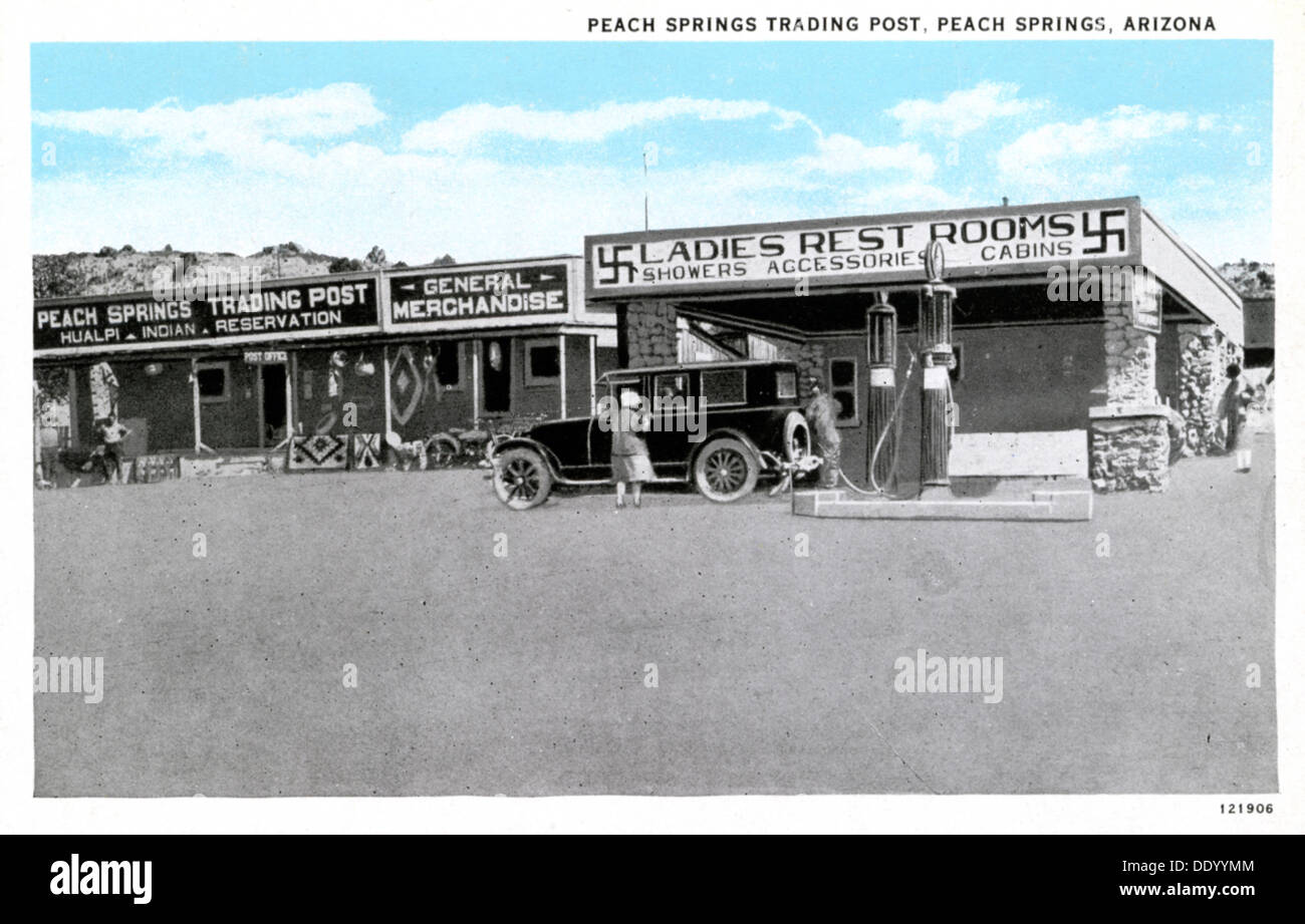 Peach Springs Trading Post, Peach Springs, Arizona, USA, 1928. Artist