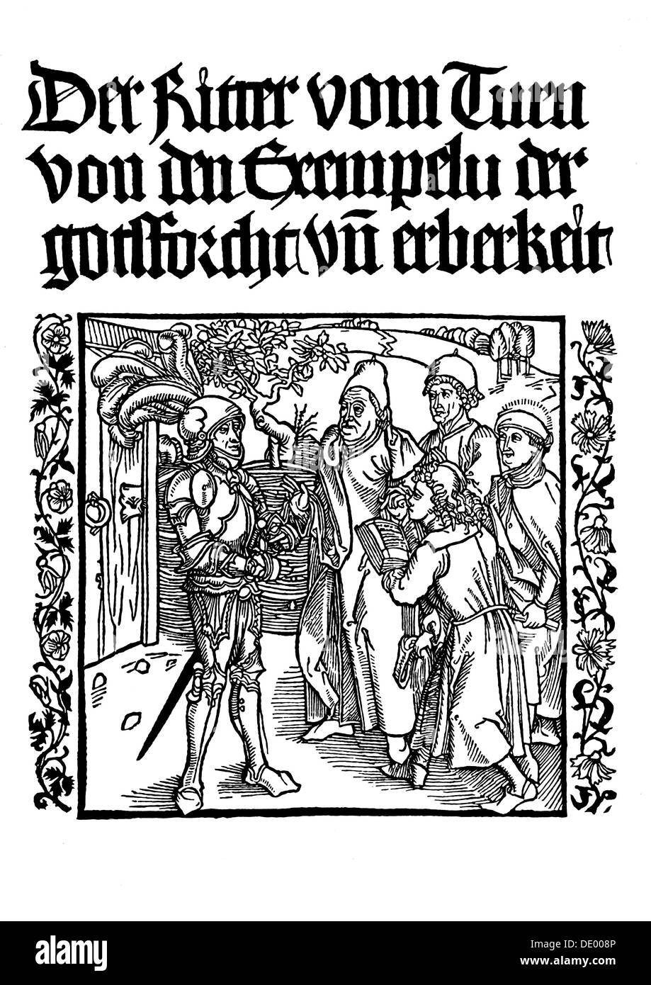 Title page of The Book of the Knight of the Tower, c1495(?). Artist: Albrecht Dürer Stock Photo