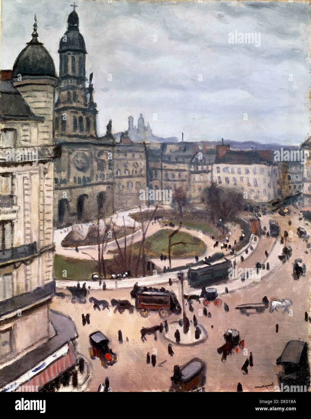 'Place de la Trinité in Paris', 1911.  Artist: Albert Marquet Stock Photo