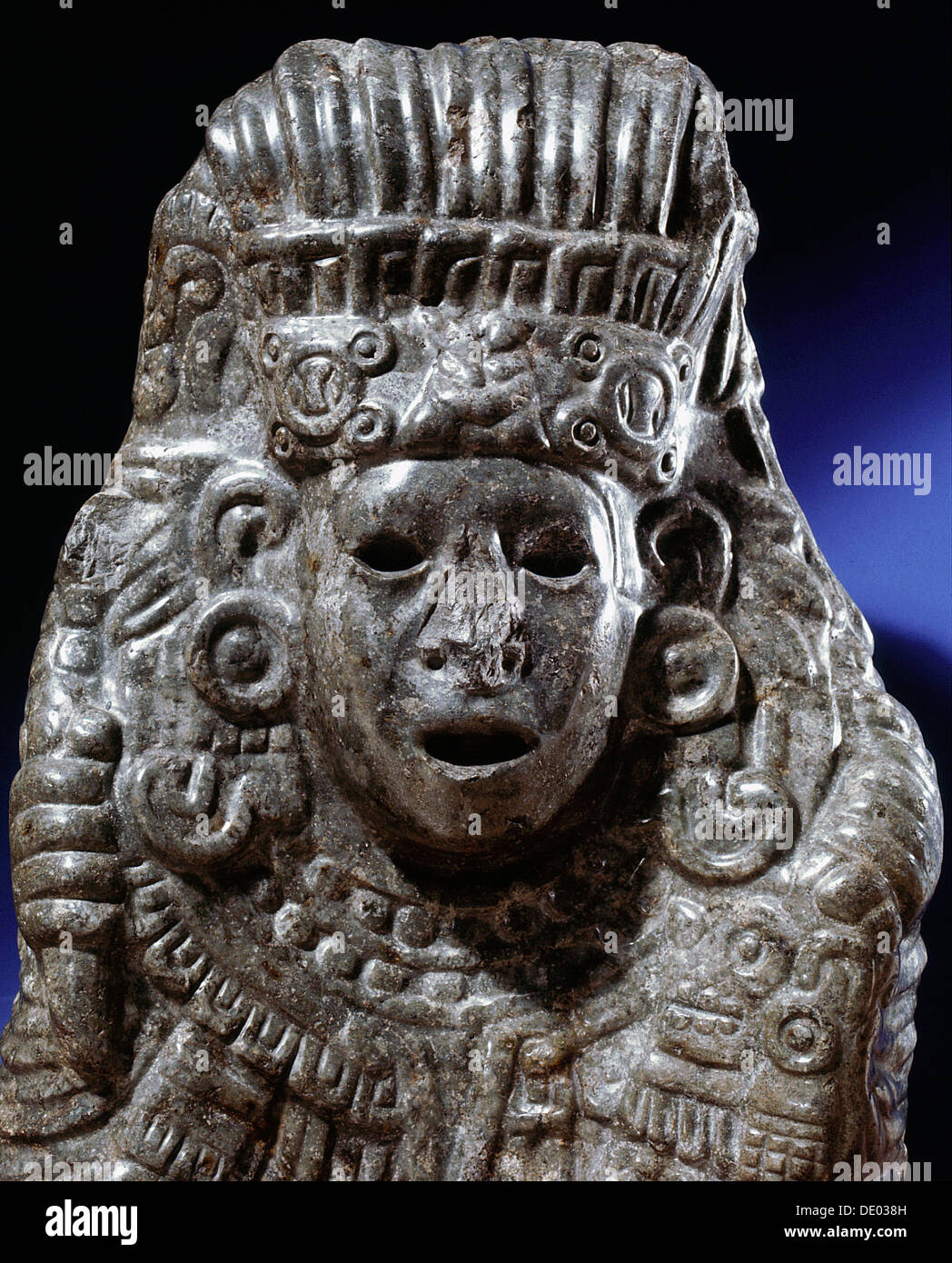 Jade statue of Quetzalcoatl, Aztec, Mexico, early 16th century Stock