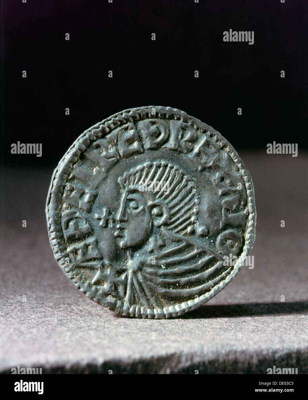 Scandinavian imitation of the Long Cross penny of Ethelred II, c995-1020. Artist: Werner Forman Stock Photo
