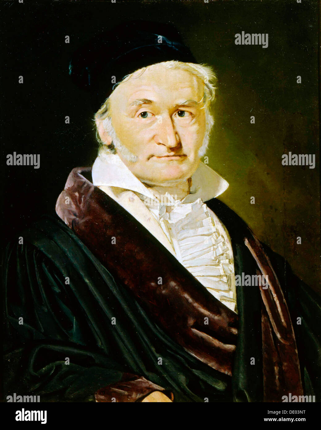 Karl Friedrich Gauss, German mathematician, astronomer and physicist, 1840. Artist: Christian Albrecht Jensen Stock Photo