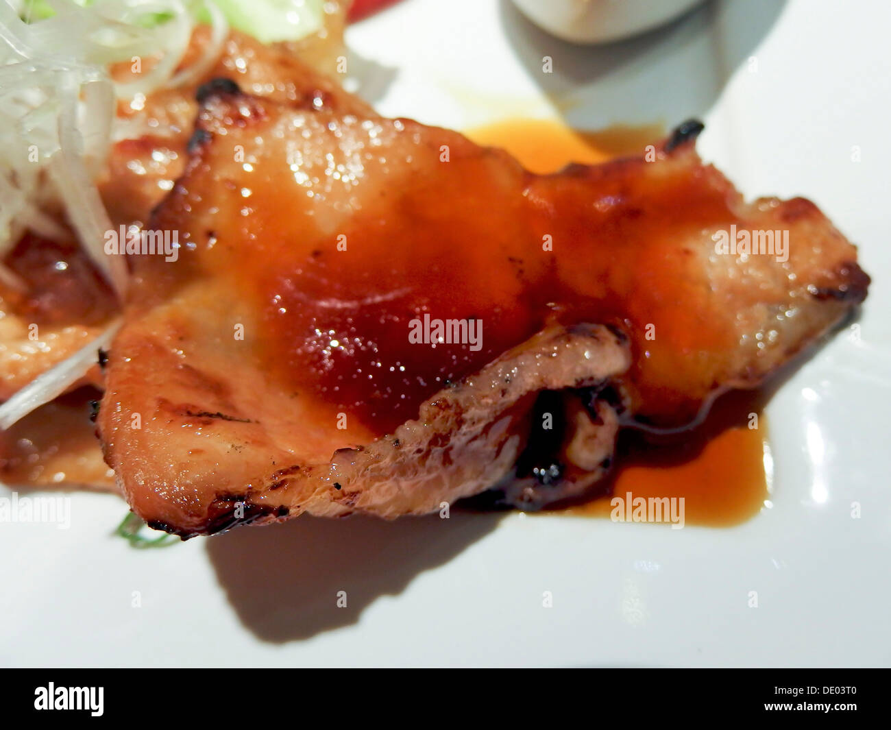Pork grilled with sauce, japanese food Stock Photo Alamy