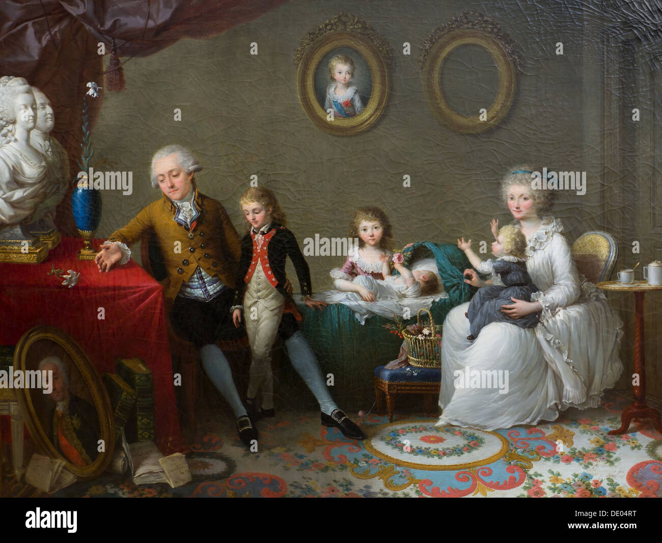 18th century  -  Pierre-Jean de Bourcet Family, 1791 - Charles-Paul de Landon oil on canvas Stock Photo