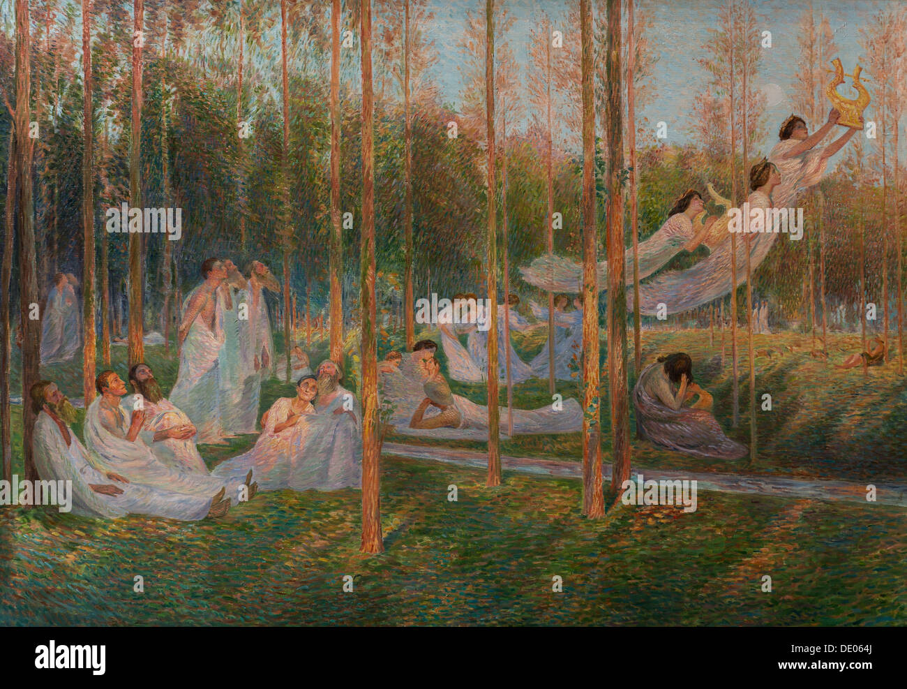 19th century  -  Serenity, 1899 - Henri Martin Philippe Sauvan-Magnet / Active Museum oil on canvas Stock Photo