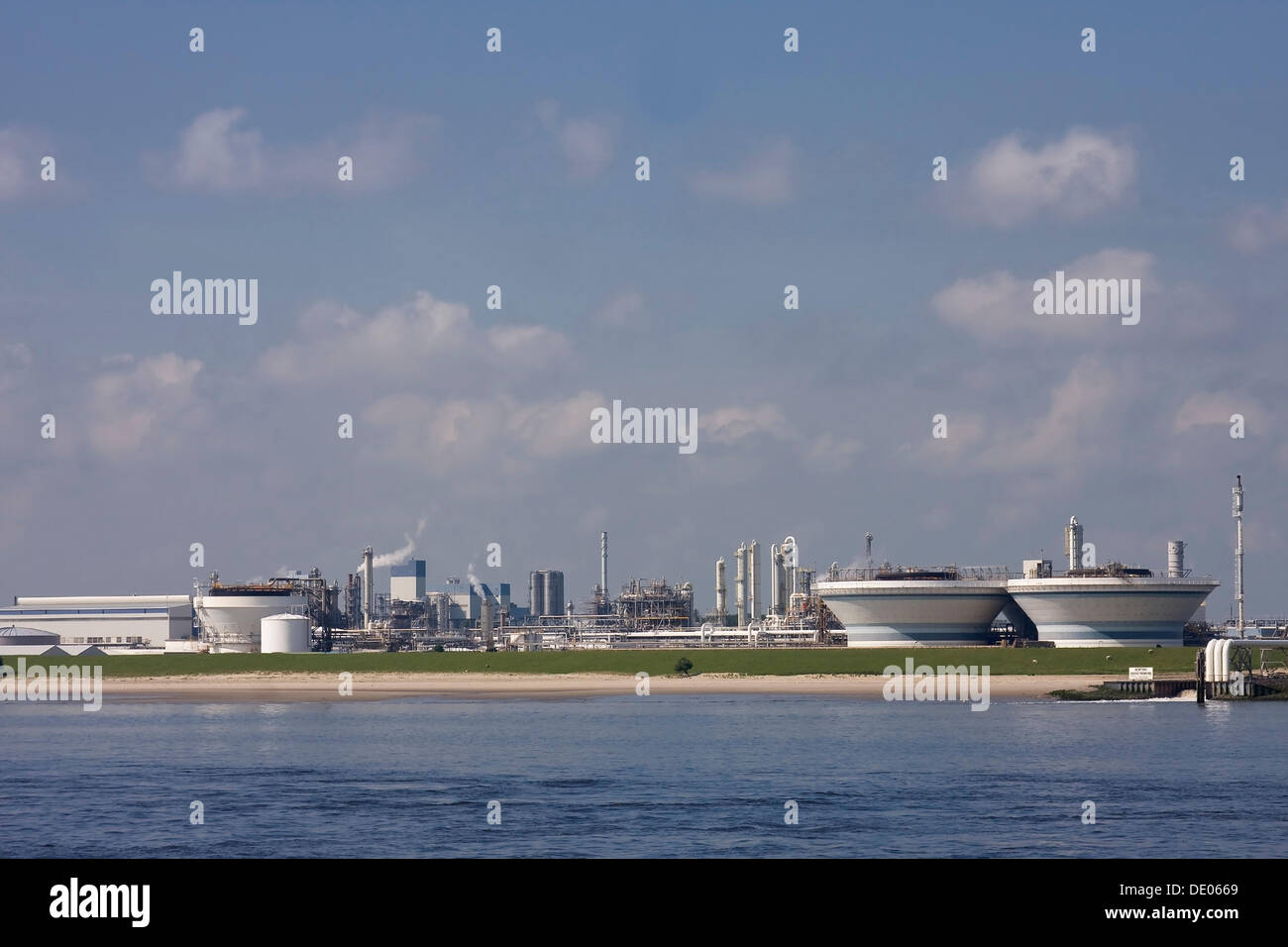 Dow Chemical chemical plant, biological treatment plant, Stade, Lower Saxony Stock Photo