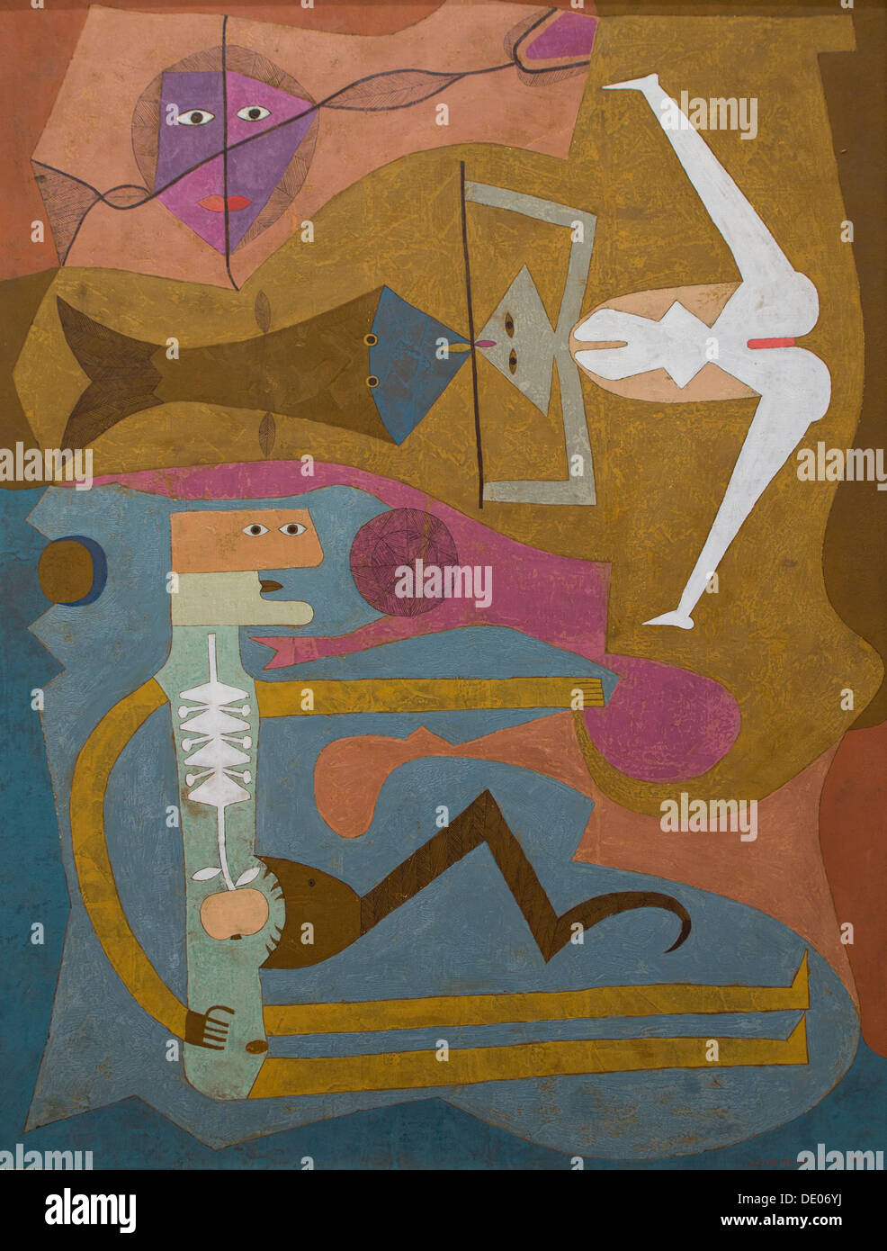 20th century  -  The Abandonned Way, 1962 - Victor Brauner Philippe Sauvan-Magnet / Active Museum oil on canvas Stock Photo