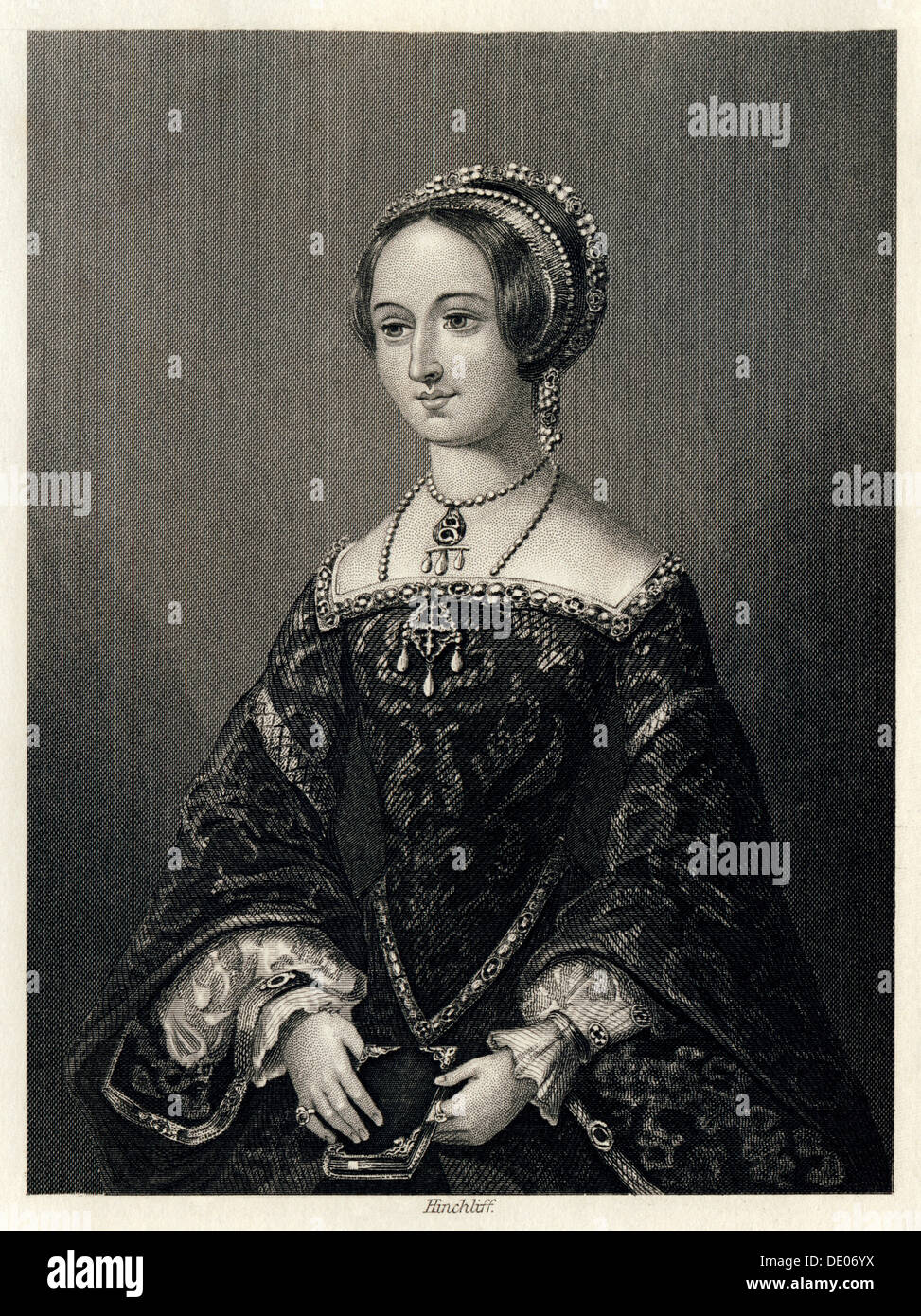 Marguerite de Navarre, Queen Consort of Henry II of Navarre, (1864).  Artist: John James Hinchcliff Stock Photo