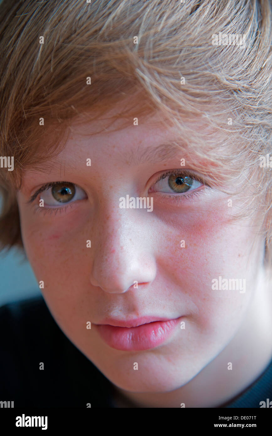 Boy, twelve years, portrait Stock Photo Alamy