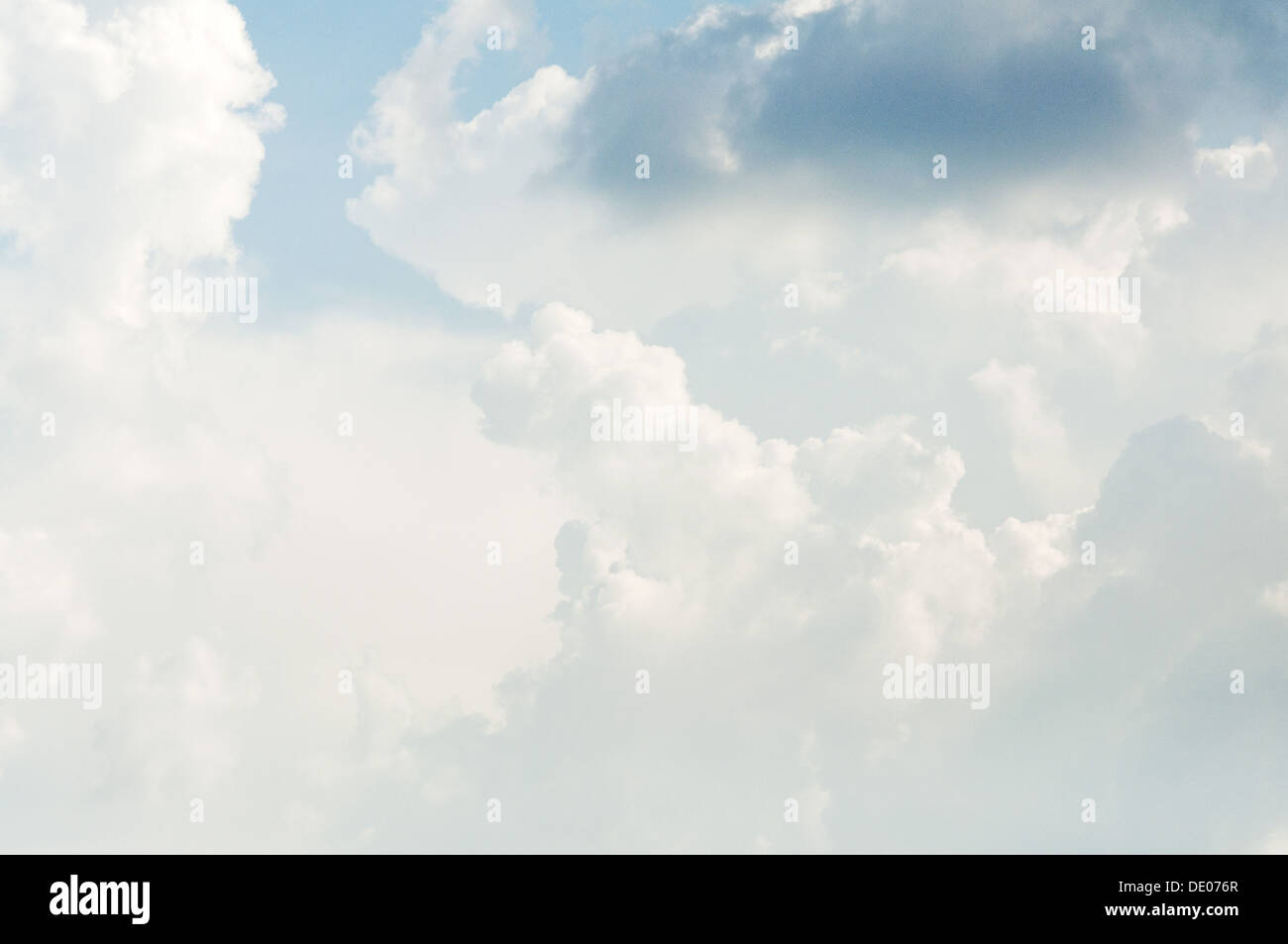 blue sky background with white clouds, beauty in nature Stock Photo