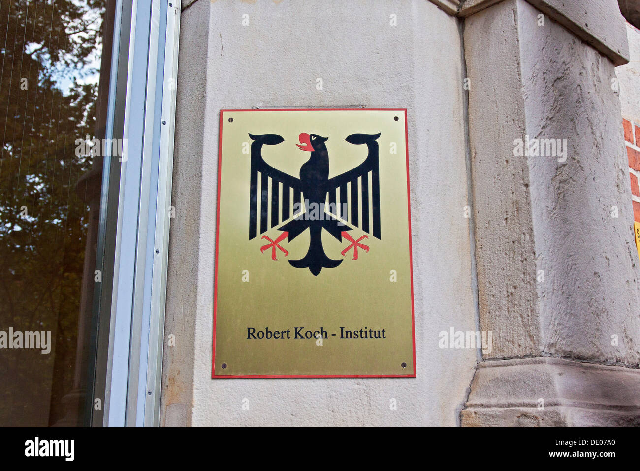 Sign, Robert-Koch-Institute, the Federal Institute for Infectious Diseases and Non-Communicable Diseases in Berlin, a central Stock Photo