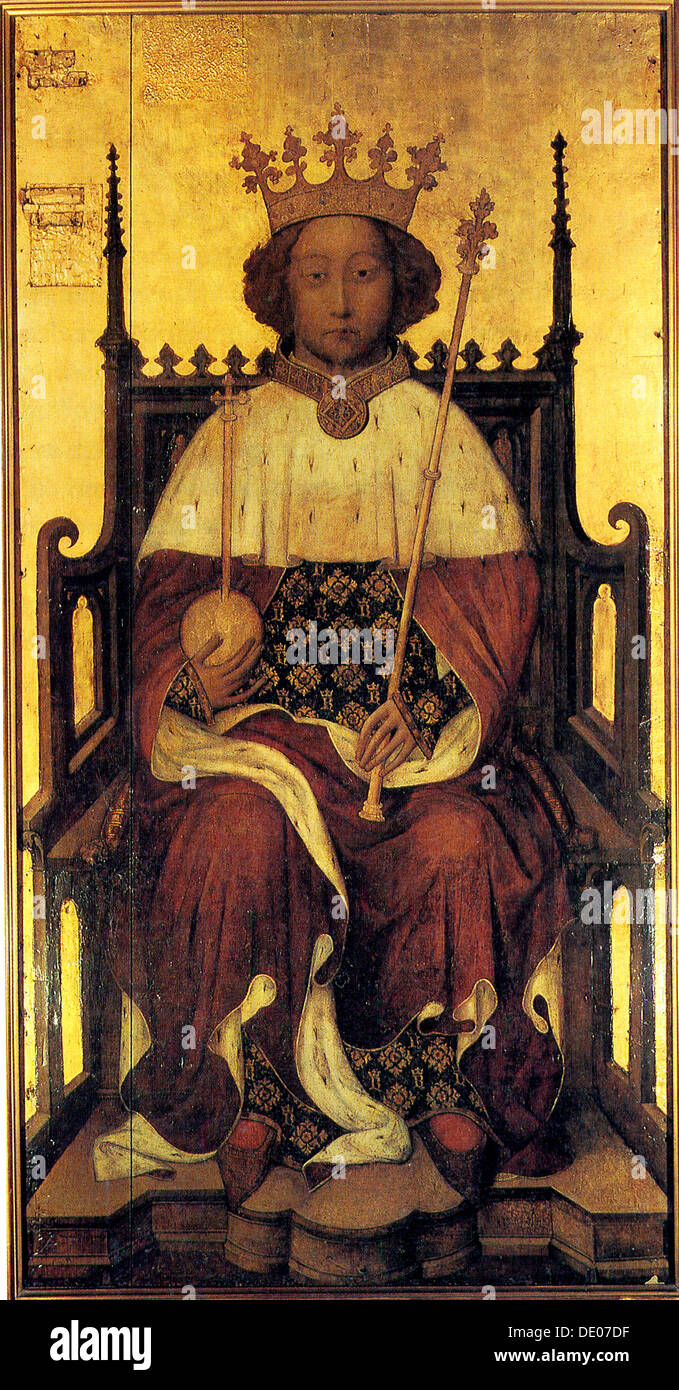 King Richard II of England, c1390.  Artist: Anon Stock Photo