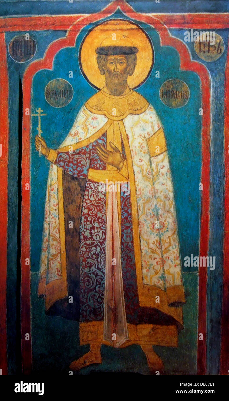 Alexander Nevsky, Duke of Novgorod, Grand Duke of Vladimir, (1666). Artist: Unknown Stock Photo
