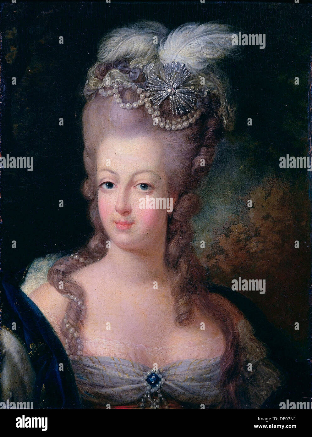 'Portrait of Queen Marie Antoinette of France', 1775. Artist: Jean-Baptiste André Gautier d'Agoty Stock Photo