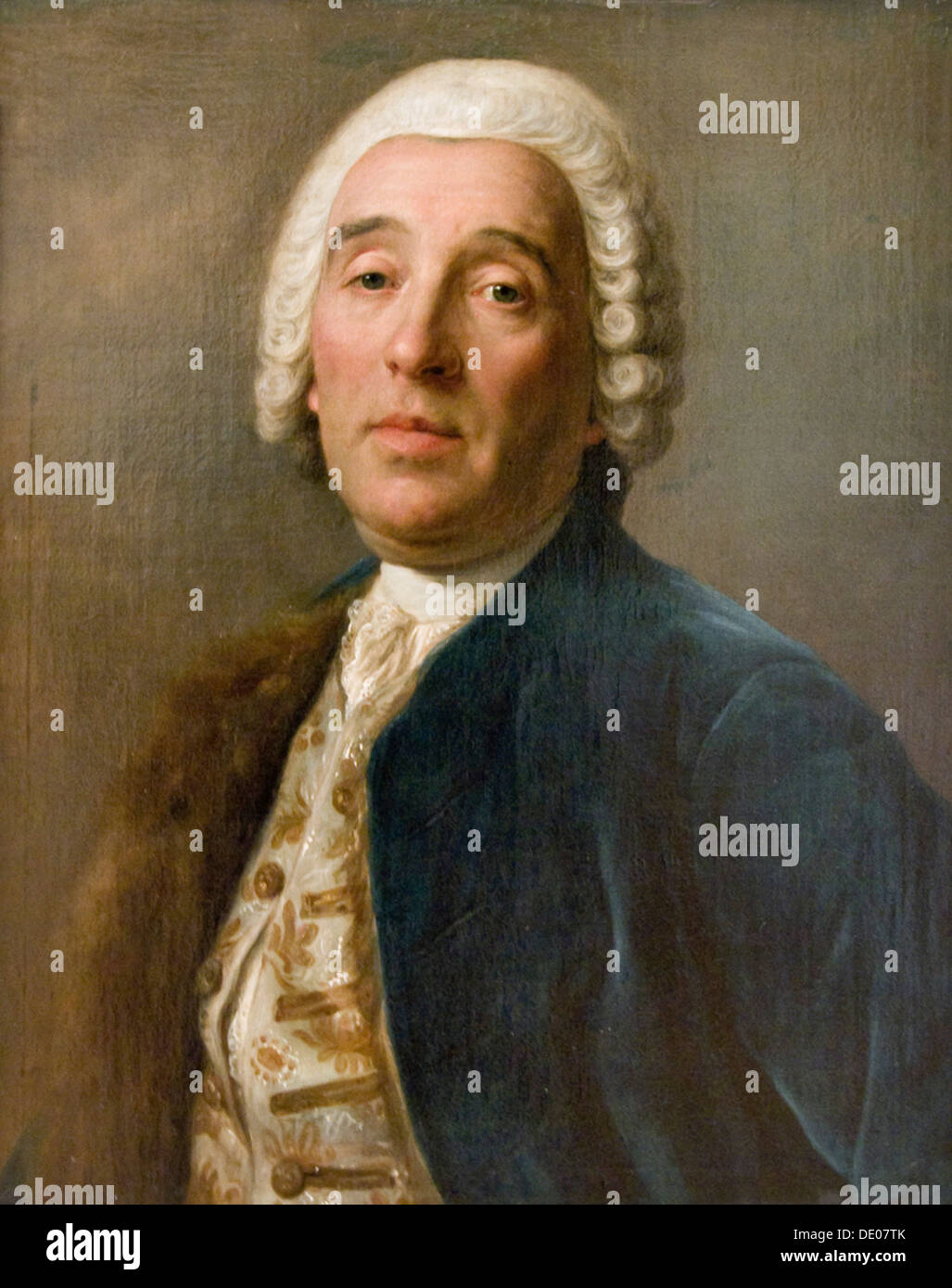 'Portrait of the architect Bartolomeo Francesco Rastrelli', 18th century. Artist: Pietro Rotari Stock Photo