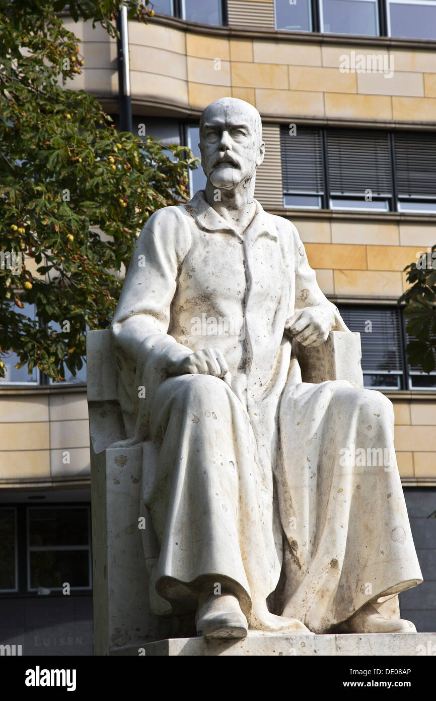 Robert Koch, 1848 - 1910, statue by Louis Tuaillon in front of the Charité Berlin, 1916, Berlin Stock Photo